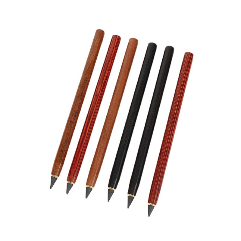 Sandalwood Eternal Pencil Black Technology Can't Write Endless Pencil Eternal Erasable Student Cutting-Free Writing logo Factory