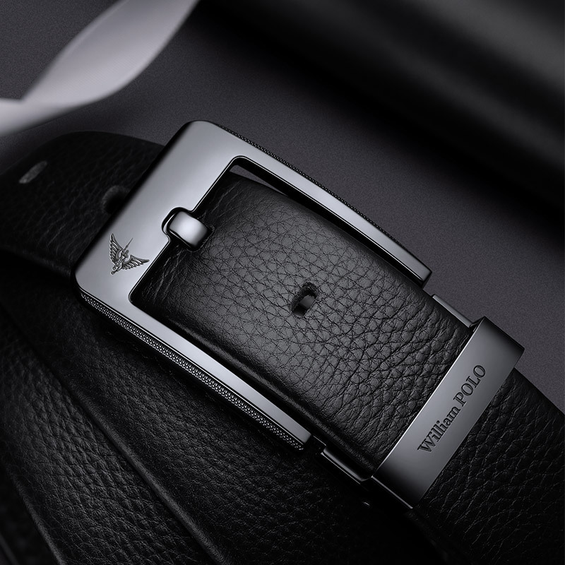 King Paul Genuine Leather Men's Belt Pure Cowhide Needle Buckle High-end Belt Business Men's Pants with Spot Wholesale