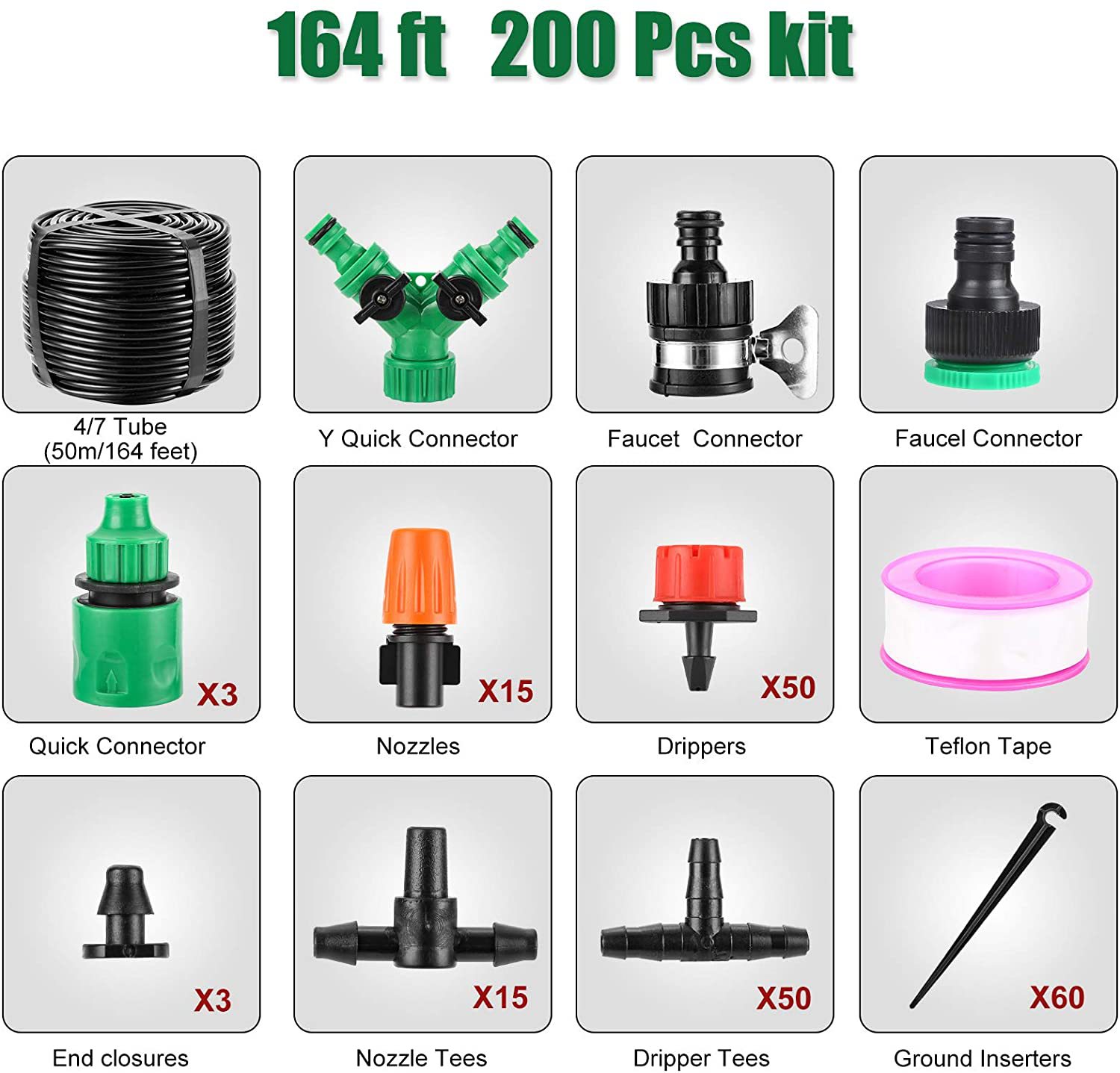Amazon explosions 164ft adjustable dripper diy automatic watering watering water device automatic drip watering magic