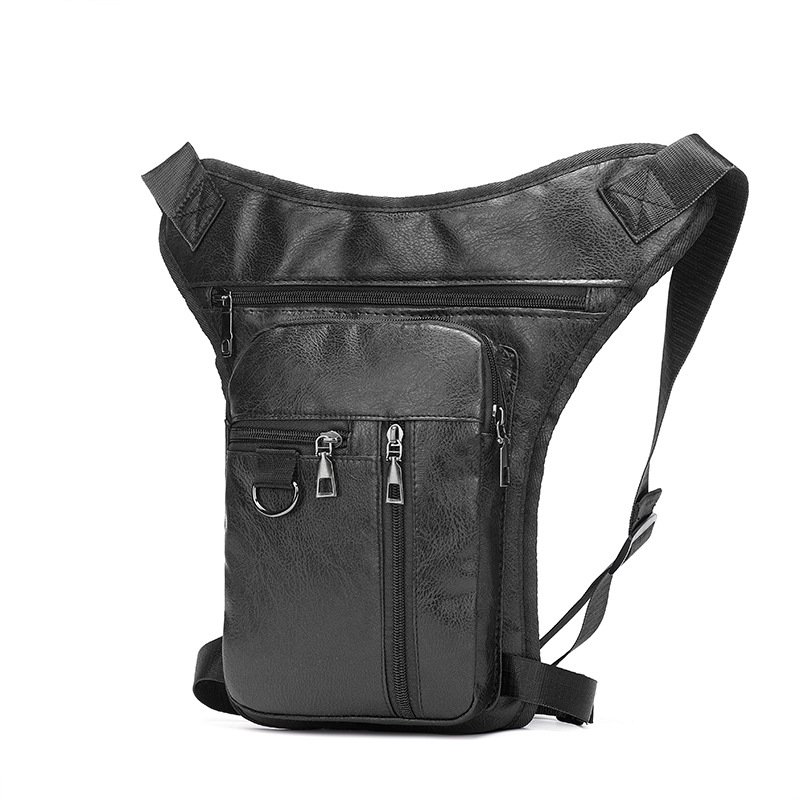 Wholesale men's PU new foreign trade leg bag outdoor men's leg bag multifunctional sports bag portable waist bag messenger bag