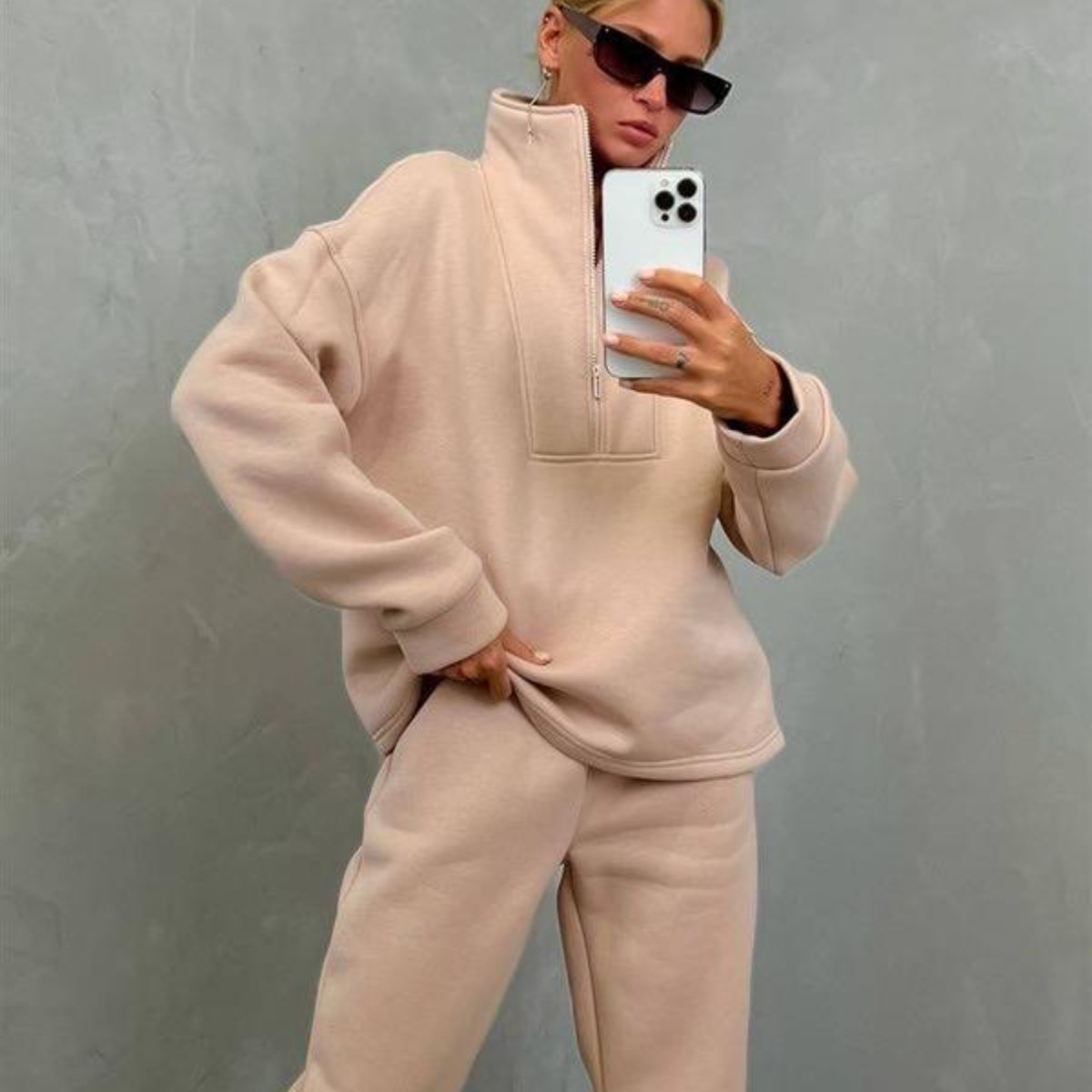 2024 Spring and Autumn New eBay Amazon Hot Women's Long Sleeve Collar Zipper Sports Suit Casual Two-Piece Set