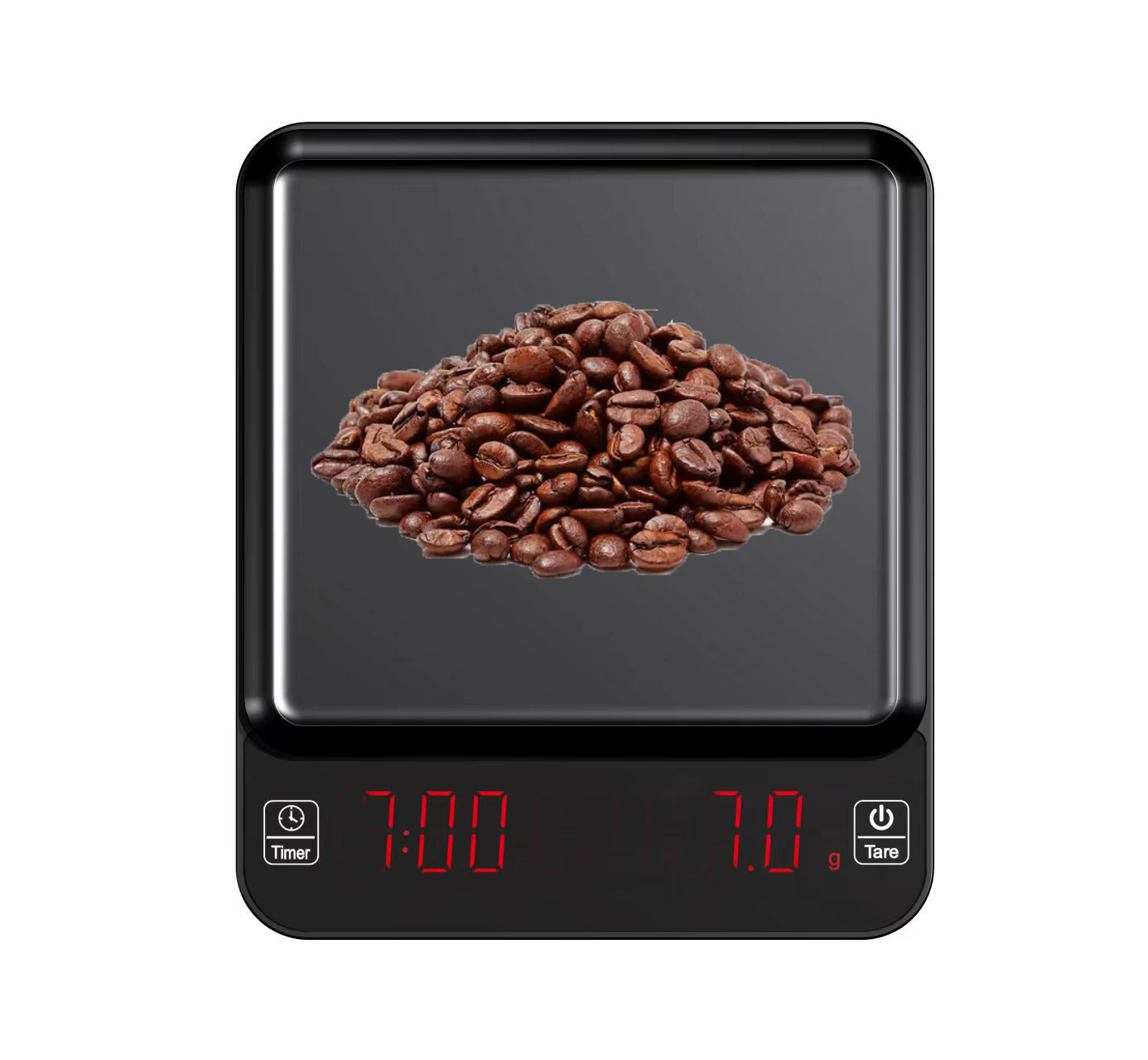 New Hand Coffee Scale Household Small Timing Electronic Scale Touch Food Weight Scale 3KG Rechargeable Kitchen Scale