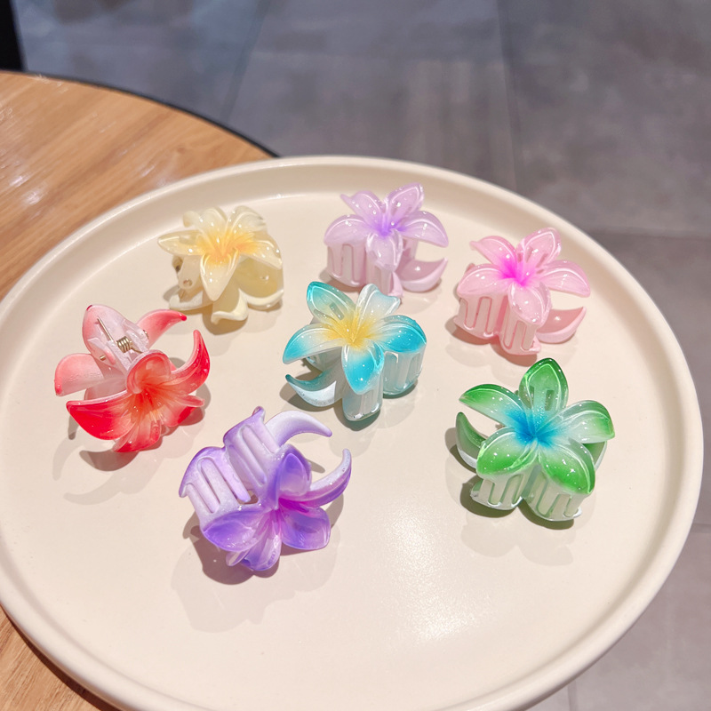 Candy-colored egg flower hair clip female Net red super fairy small size updo hair clip temperament shark clip hair clip headdress wholesale_voghion.com