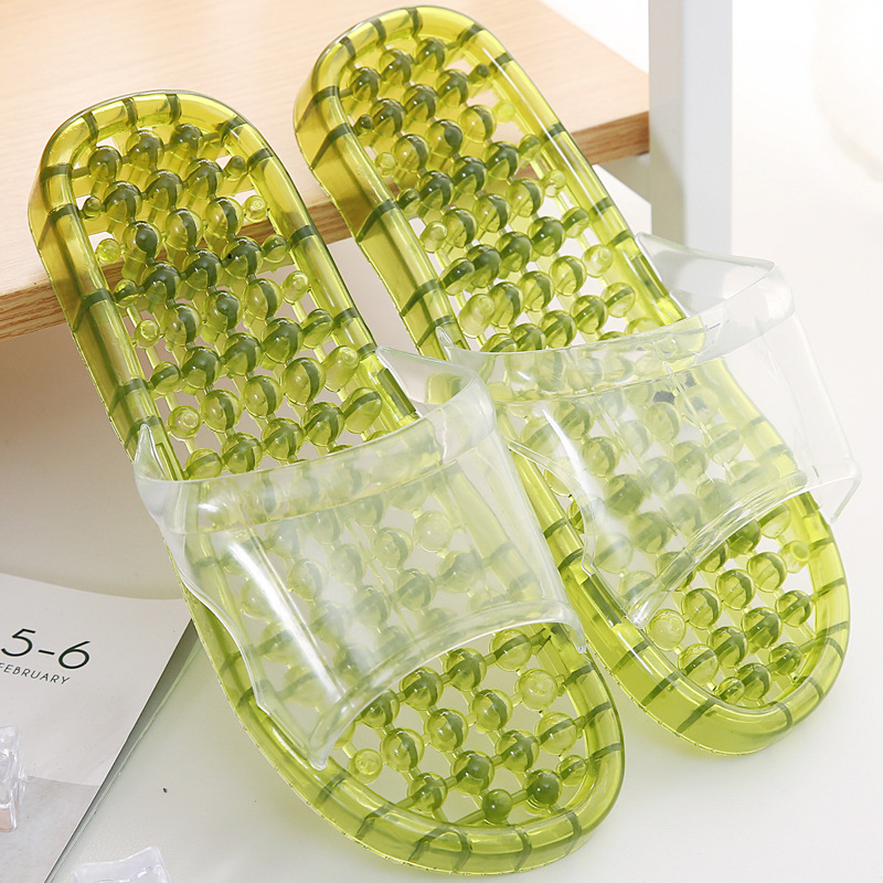 Cool Slippers for Women Summer Indoor Massage Slippers with Hollow Drainage, Couple's Shower Slippers, Plastic Slippers for Home Bathroom