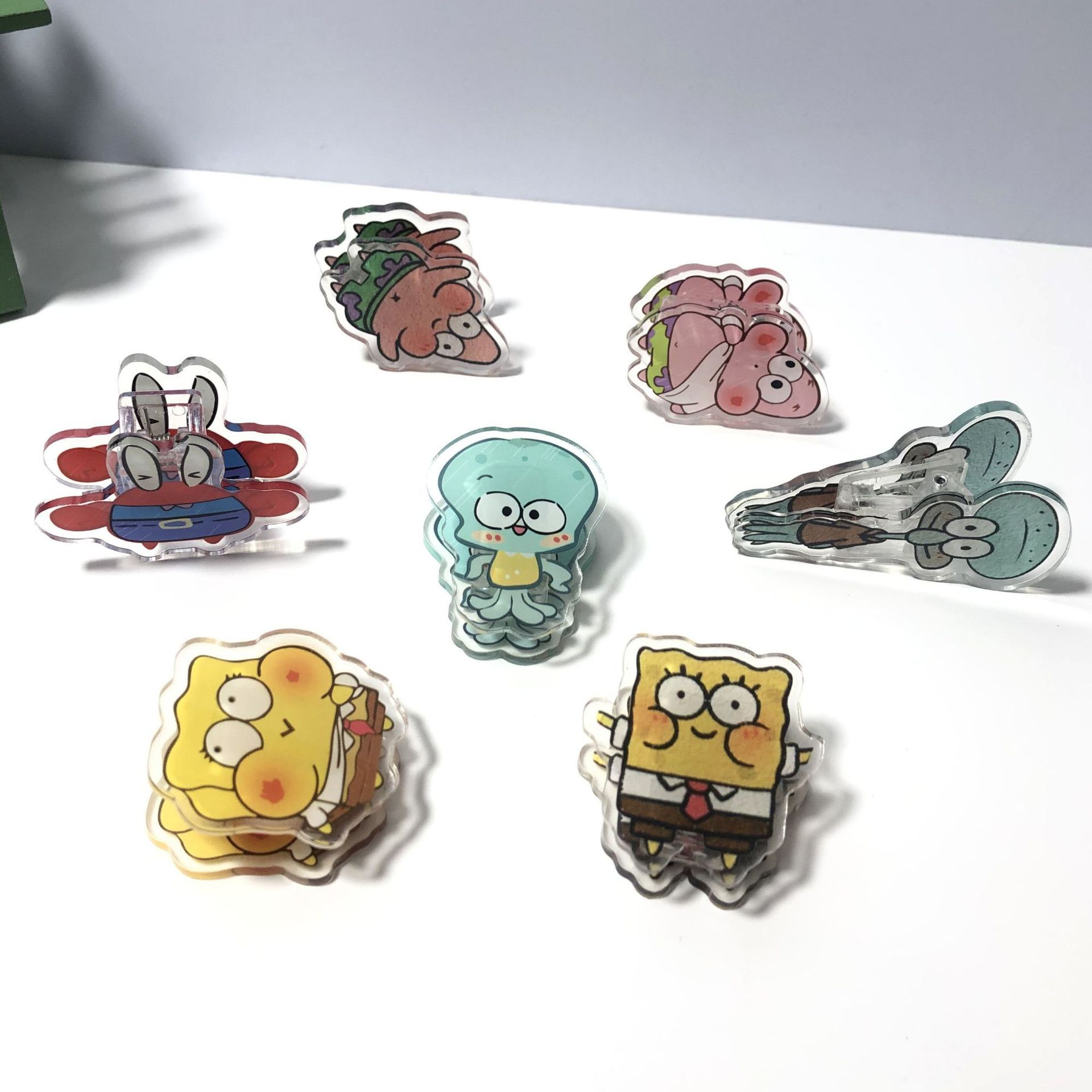 New sponge baby Paida star pp clip acrylic multifunctional storage clip cute cartoon note clip