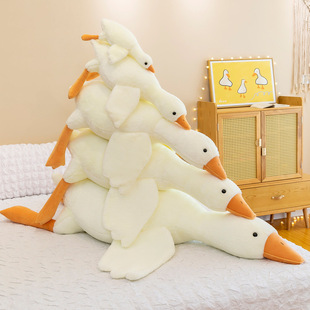Big White Goose Sleeping Pillow Plush Toy Duck Big Goose Doll Pillow Bed Bodhi Duck Doll New Year Gift