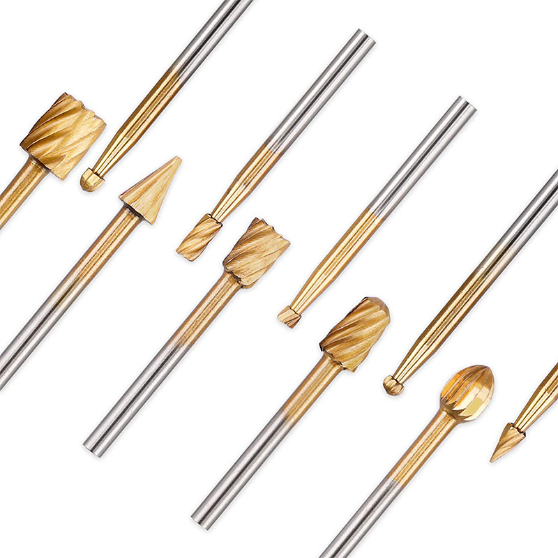 20-piece set of woodworking high-speed steel rotating file Electric Electric electric grinding woodworking carving grinding grinding head milling cutter accessories set