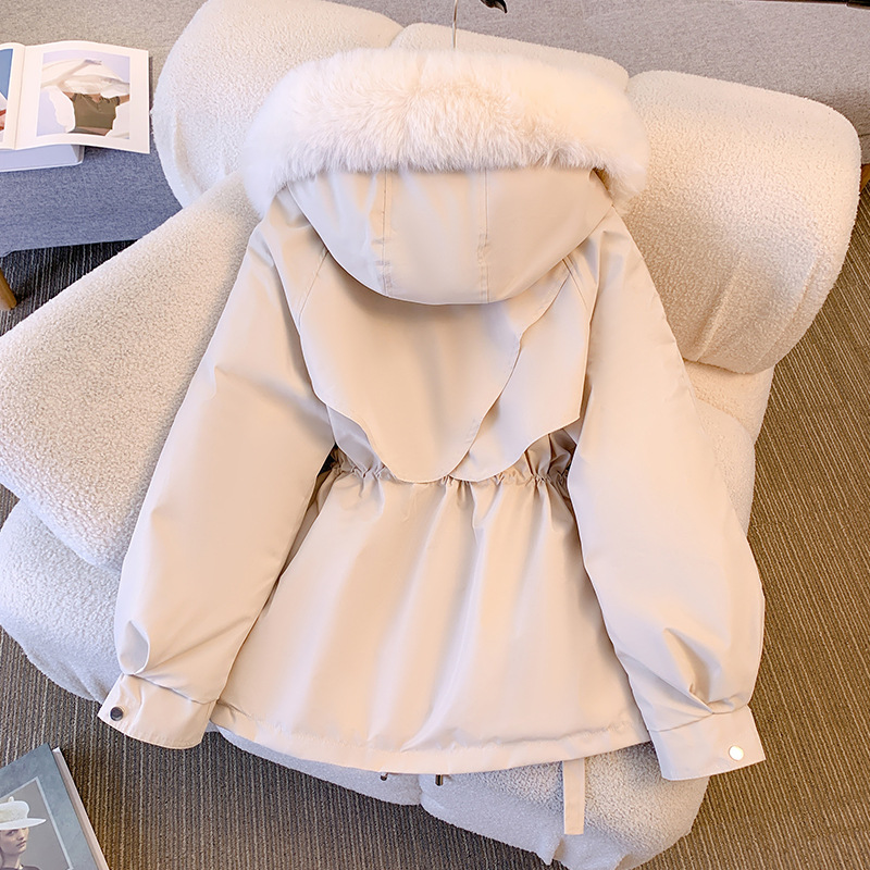 Parker Clothing Women's Short Small 2023 New Korean Style Loose Thickened Cotton-padded Jacket Winter Cotton-padded Coat Coat
