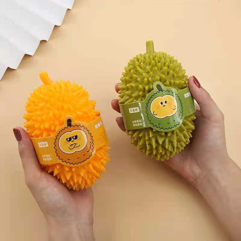Creative durian pinch music fall not rotten decompression funny pressure vent ball children's toy fruit imitation