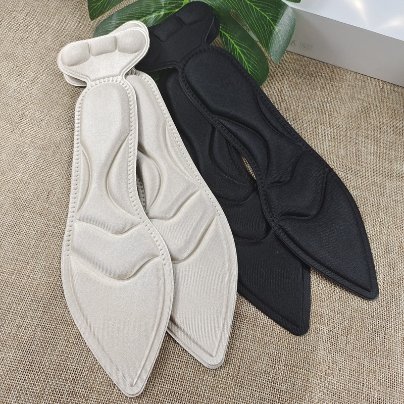 Can be cut high heel insole 4D summer thick breathable women's non-slip massage two-in-one insole shoes adjustable heel sticker