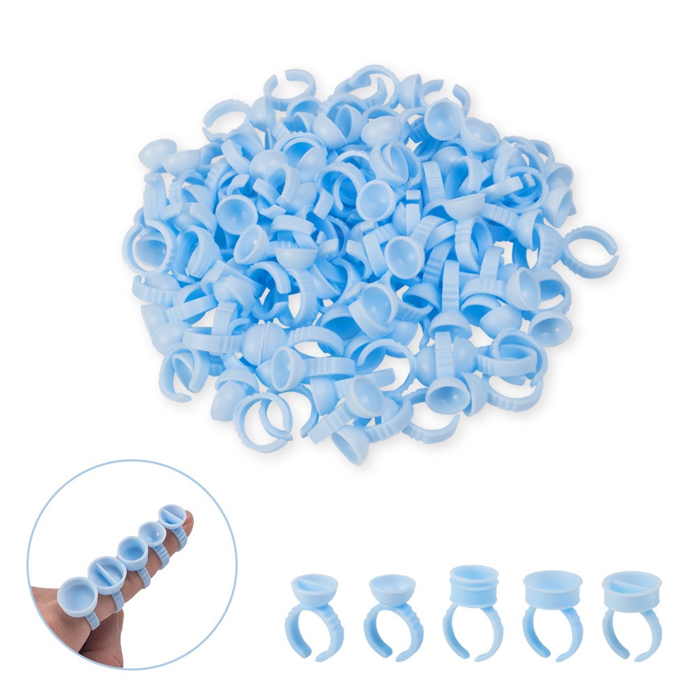 Semi-permanent tattoo color Cup ring Cup grafting eyelash glue silicone finger holder tattoo supplies tools wholesale