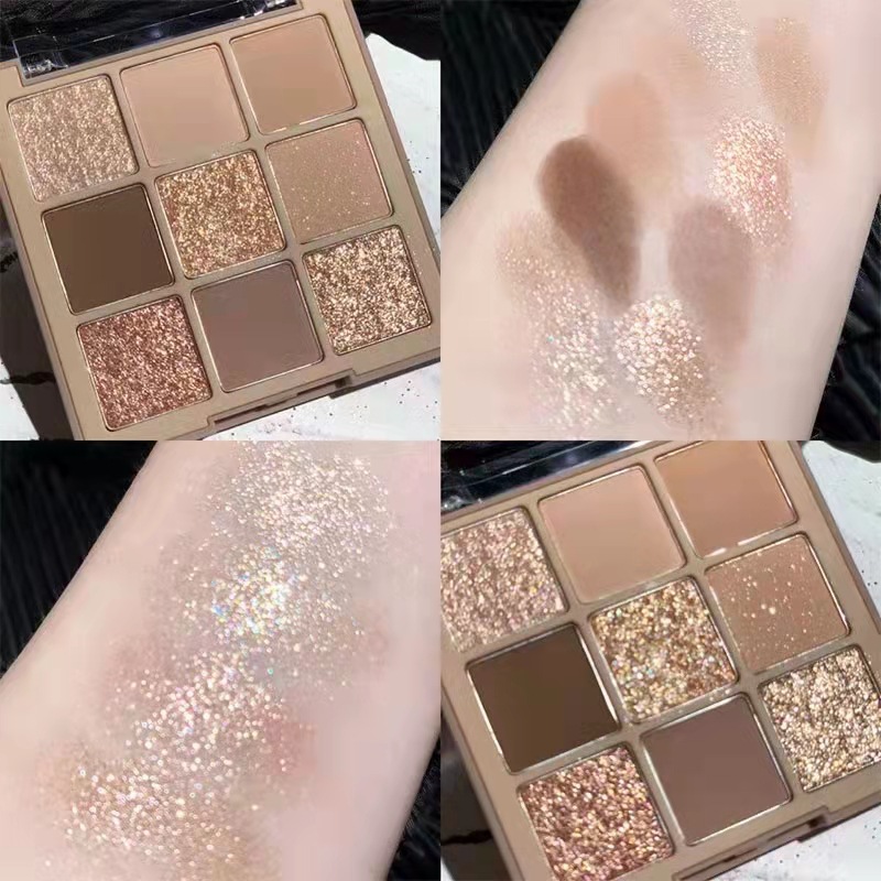 DIKALU milk tea nine-color New color eye shadow plate oatmeal nude autumn matte earth color niche affordable students