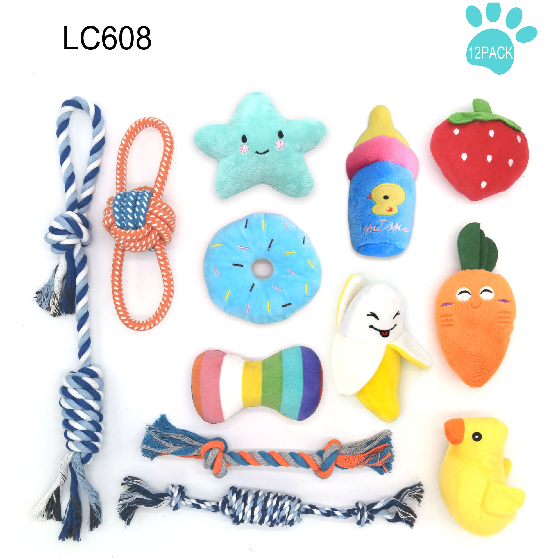Pet Toy dog toy pet cotton rope toy dog toy suit dog molar tooth cleaning cotton rope dog rope toy