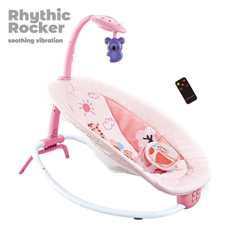 Infant's Multifunctional Folding Rocking Chair Baby's Music Vibration Chair Newborn Cradle Projection Adjustable Reclining Chair