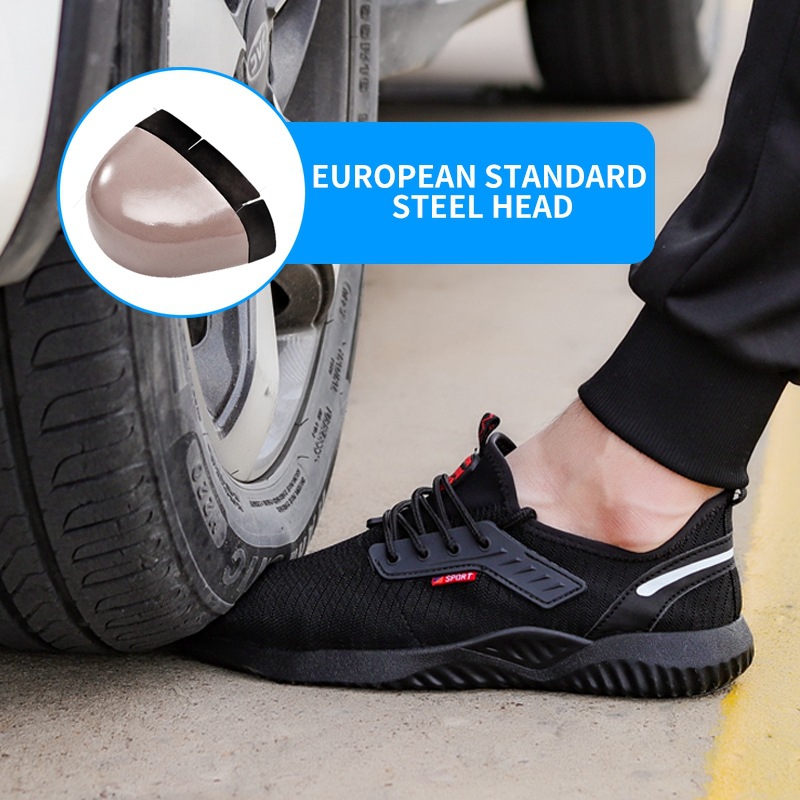 Safety shoes anti-smashing and anti-piercing Safety shoes breathable protective shoes steel toe-covered Safety work shoes