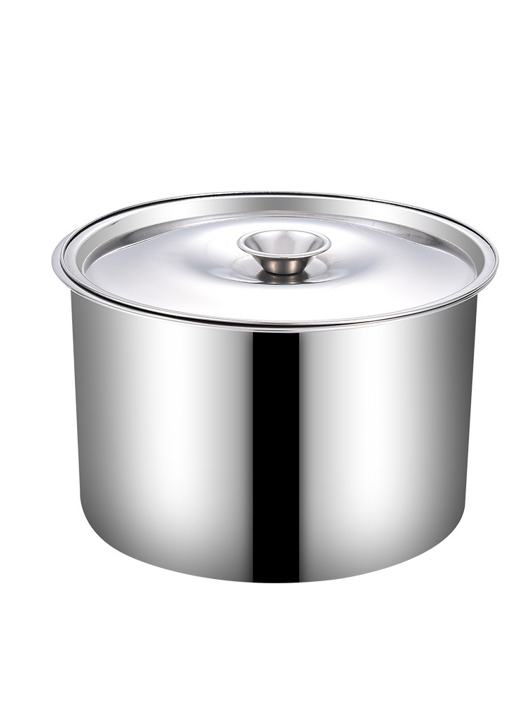304 stainless steel seasoning pot for barbecue kitchen pig oil tank stew pot with lid flavor Box restaurant seasoning Egg Bowl