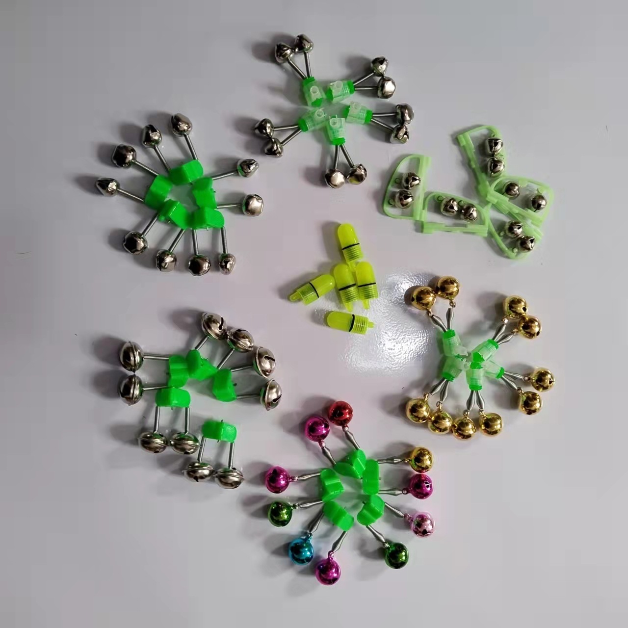 Bell wholesale fishing bell alarm multi-type pole Bell spiral double-ring copper bell fishing gear accessories