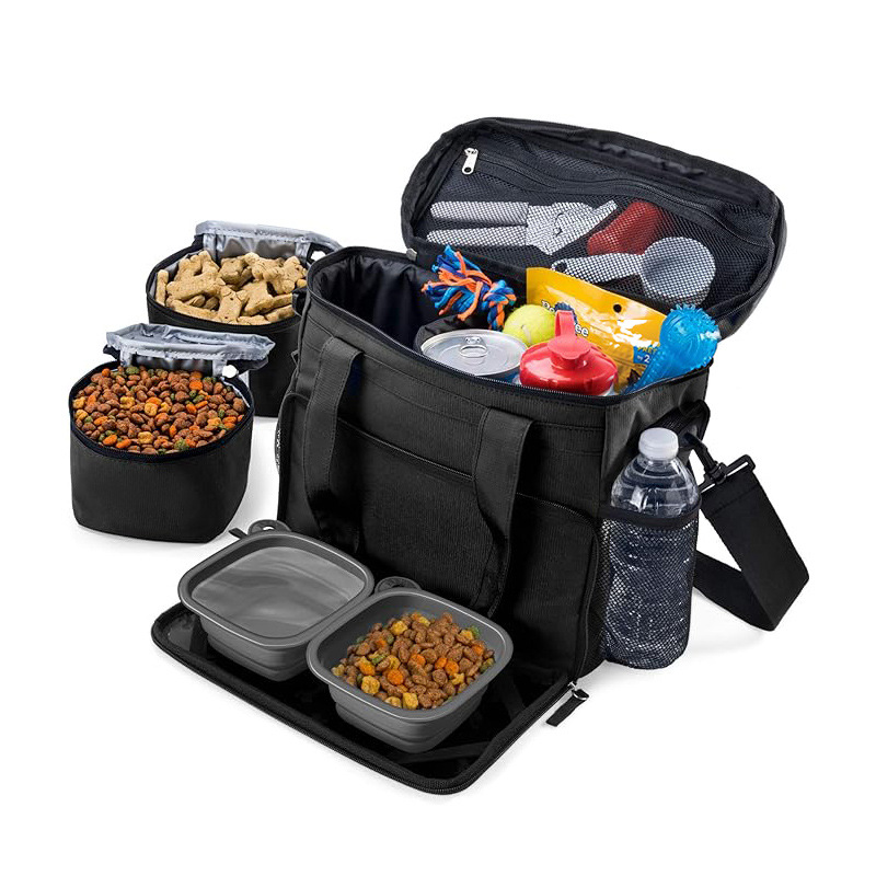 Cross-border dog bag pet outing box travel portable food storage bucket outdoor cat and dog supplies storage bag snack bag