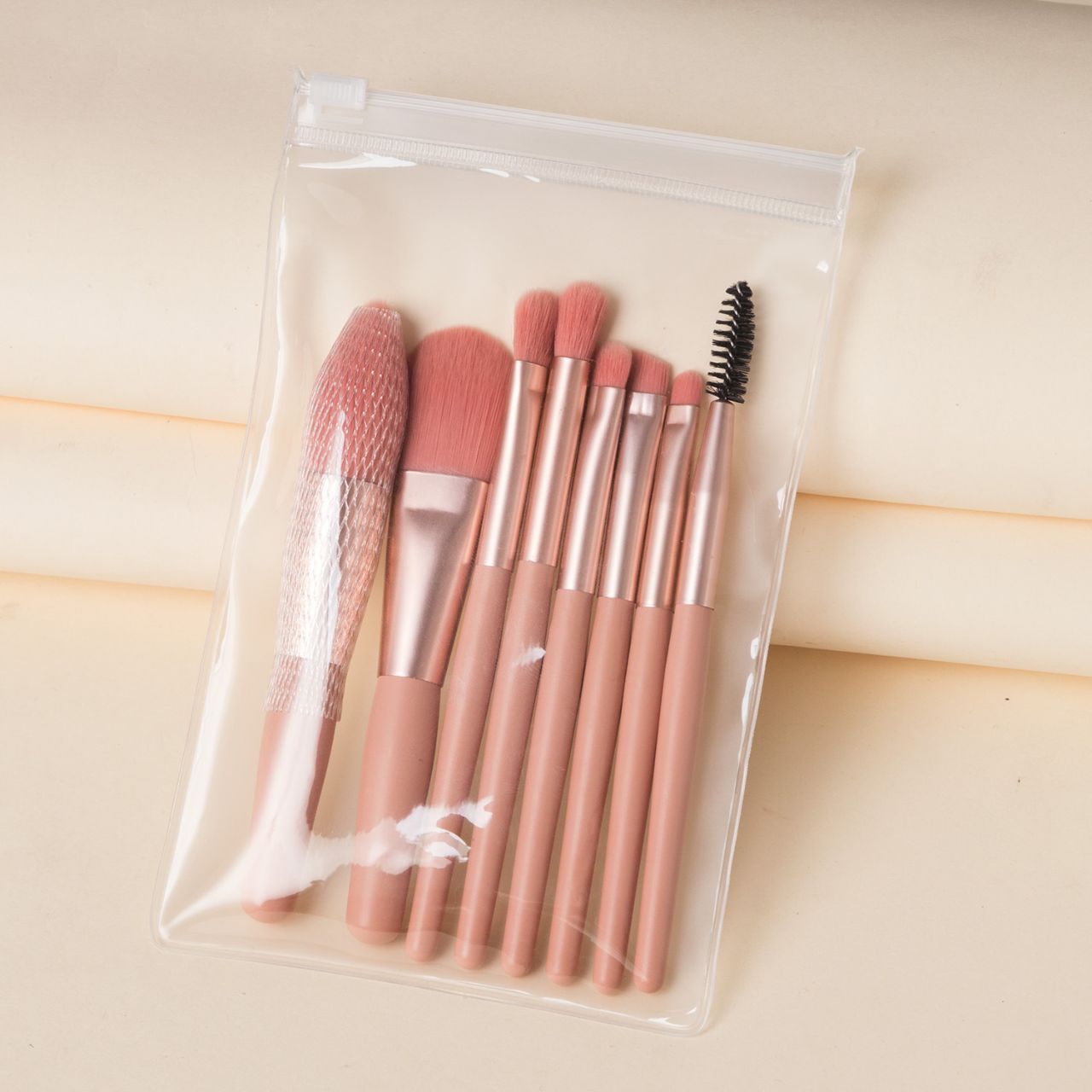 Portable 8 PCs makeup brush set soft eye shadow brush loose paint beauty brush mini makeup tools full set