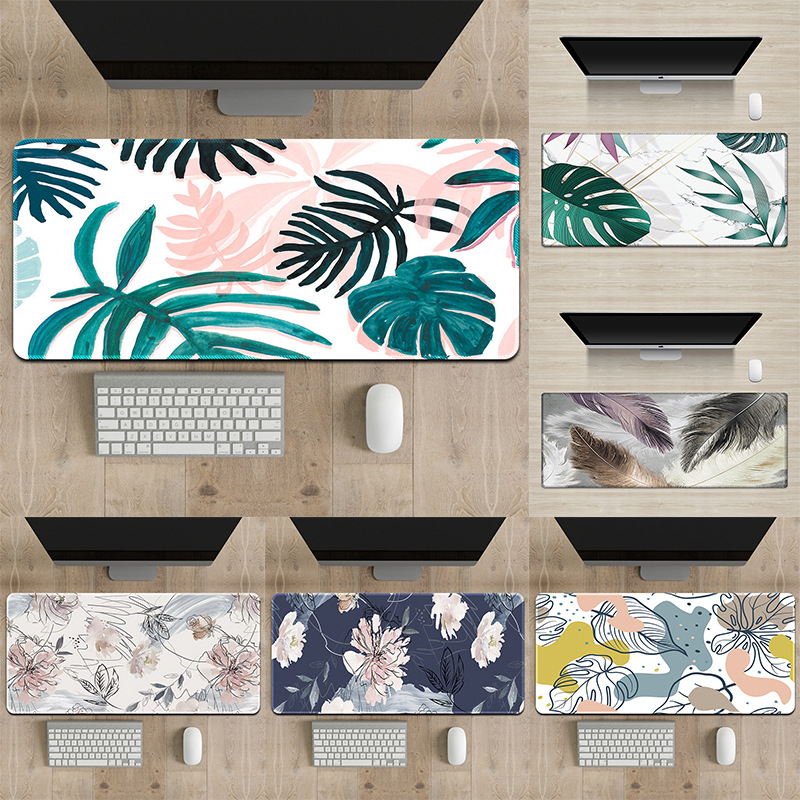 Amazon cross-border mouse pad wholesale Nordic style table mat computer Office learning mat non-slip Monstera keyboard mat