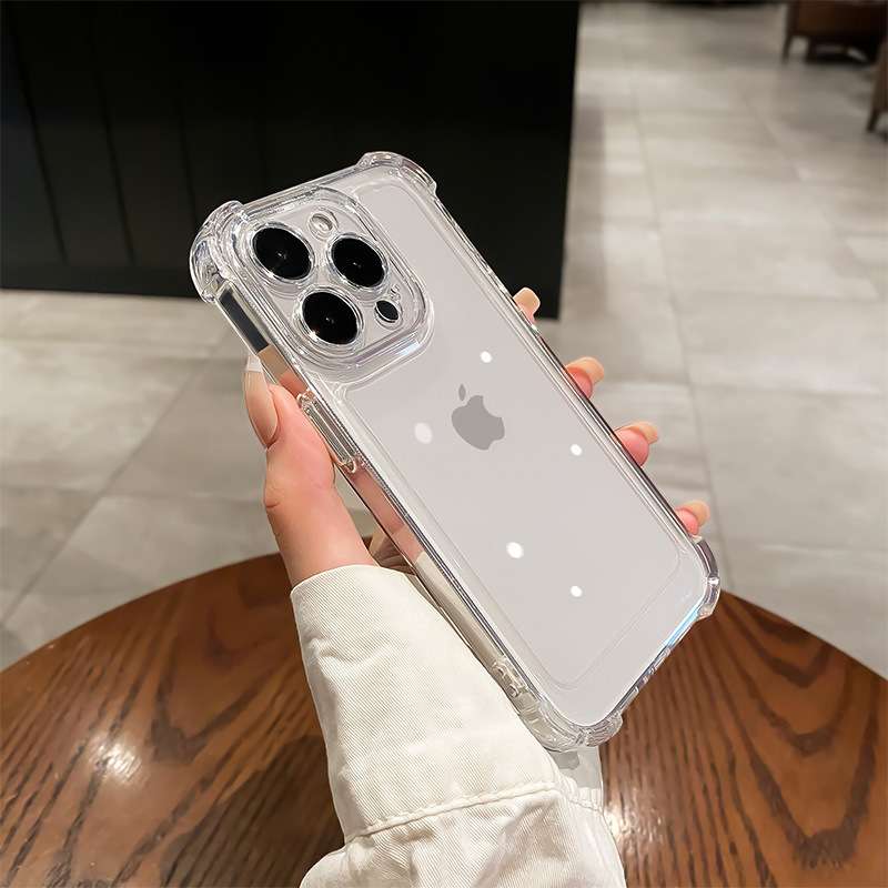 適用iphone15透明手機殼蘋果14promax亞克力太空殼13高級感防摔12