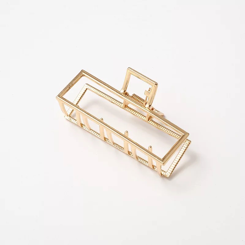 Metal Mesh Red Hairpin Hair Accessories Elegant Elegant Simple Hair Grab Back Head Clip Women's High Ponytail Clip Shark Clip_voghion.com