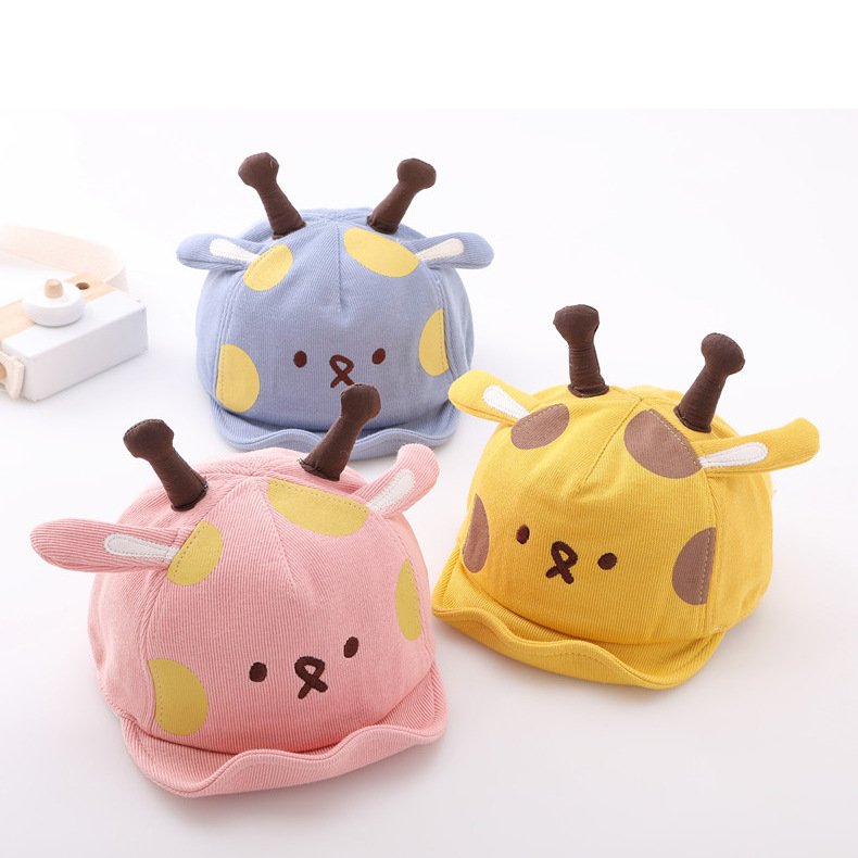 Baby soft eaves cap spring and autumn fashion sun hat boys and girls turn-up baseball cap cute cute baby hat
