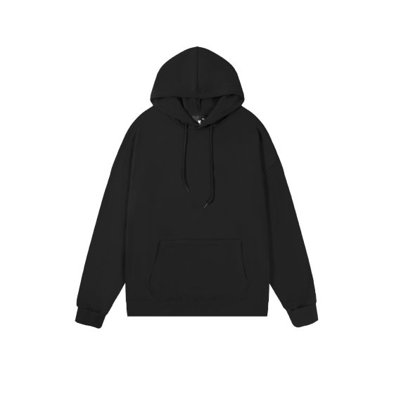 Cross-border Amazon for Spring and Autumn Shoulder Loose Solid Color Hooded Sweater Men's and Women's Couples Pullover Long-sleeved Shirt