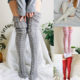 Cross-border Wool Foot Warmer Stocking European and American Autumn and Winter Solid Color Over-the-Knee Stocking Stocking Stocking Thick Women's Socks Warm