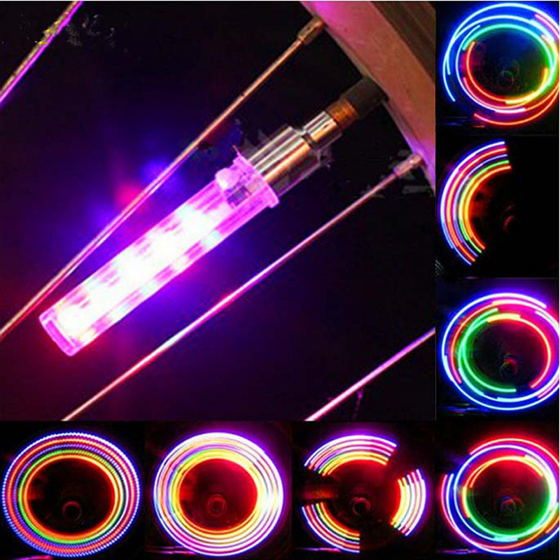 Bicycle 5LED wheel light switch Hot Wheel taillight bicycle valve light dead flying mountain bike air nozzle light Wholesale