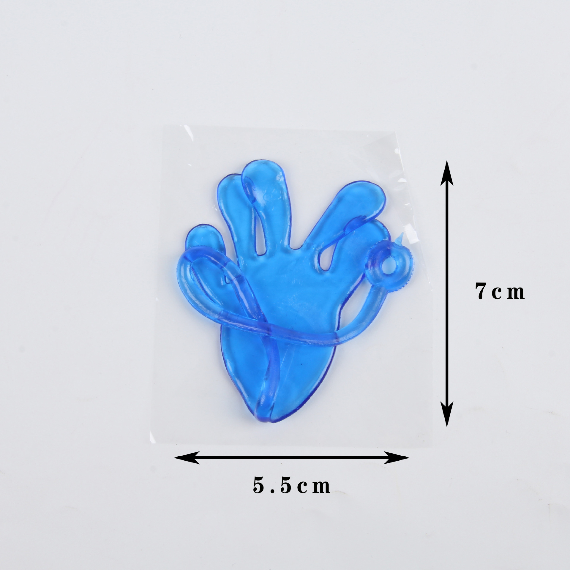 Retro elastic stretchy adhesive palm trick toy; prank little hand stretchable soft rubber elastic palm