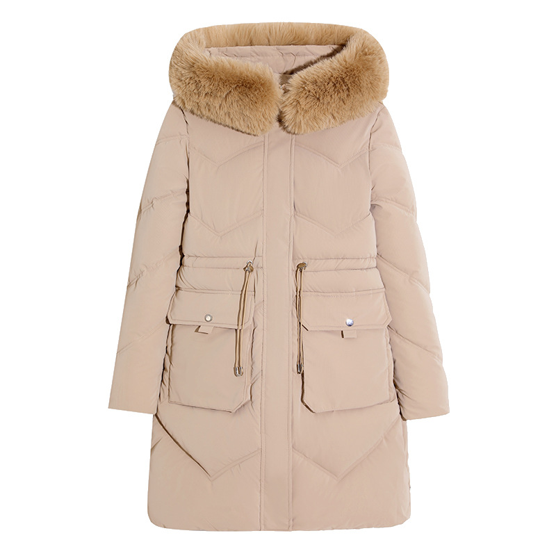Down cotton-padded jacket cotton-padded jacket women's mid-length Korean-style waist slimming winter coat thickened cotton-padded jacket 2024 new fashion