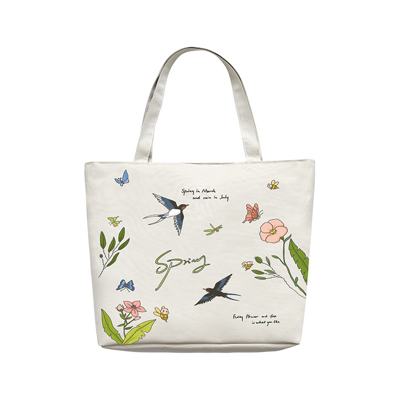 Canvas bag women's 2024 new shoulder bag handbag Korean casual wholesale large capacity shopping bag a generation of hair