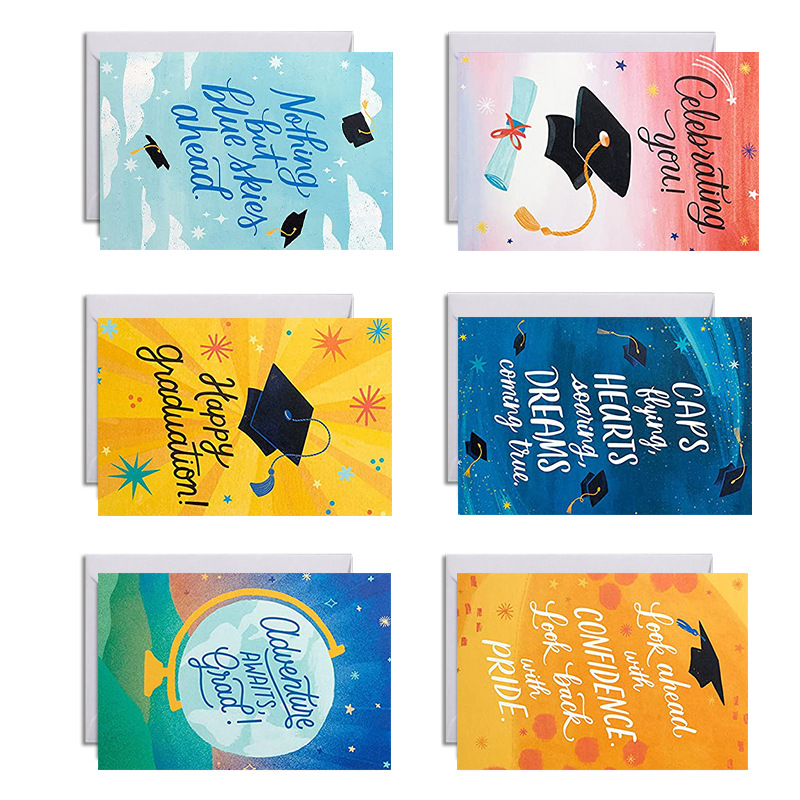 New Amazon Creative Greeting Cards Graduation Congratulations Celebration Party Card Set Cross-border