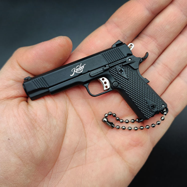Jedi Survival Metal Gun Mold 1:3 Upgraded Kimber 1911 Model Keychain Chicken Eating Weapon Military Pendant