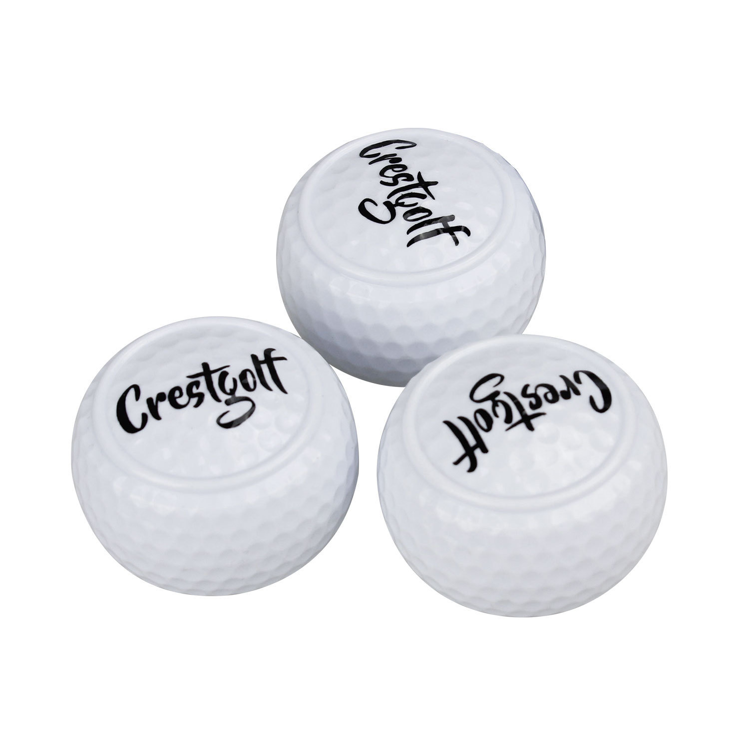 New golf flat ball golf practice ball two-layer putter practice ball can be printed LOGO cross-border hot sale