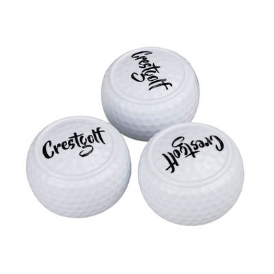 New golf flat ball golf practice ball two-layer putter practice ball can be printed LOGO cross-border hot sale