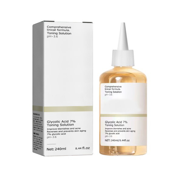 LUNOON Ethanol Glycolic Acid Skin Toner for Acne Moisturizing Skin 7% Glycolic Acid Skin Toner