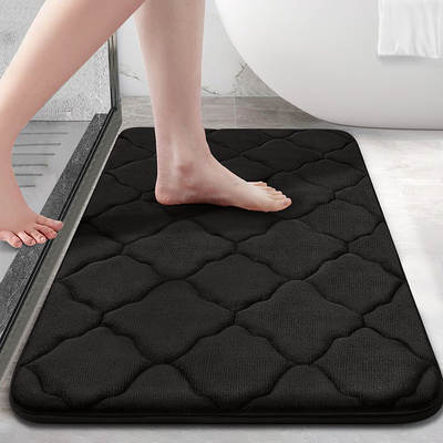 Junxi Bathroom Anti-Slip Mat Thickened Slow Rebound Sponge Mat Bathroom Door Memory Foam Mat Absorbent Mat