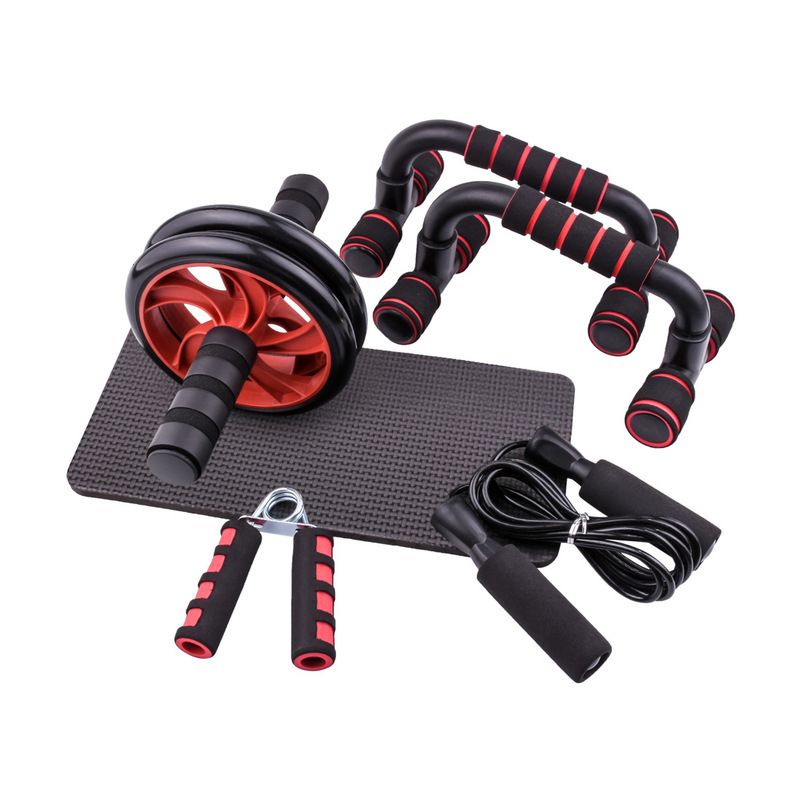 Sports Rope Skipping Abdominal Wheel Combination Set Abdominal Wheel Household Men's Abdominal Wheel Sports Fitness Equipment Push-ups
