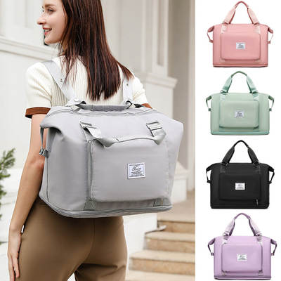 Dual-purpose Backpack Large Capacity Short-distance Travel Bag Expandable Foldable Bag Travel Luggage Bag Women's Fitness Just-in-time Bag