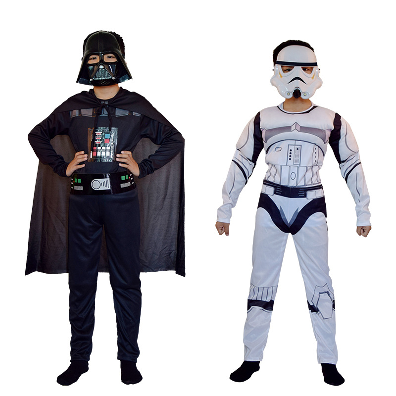 Halloween Black Soldier White Soldier Star Wars Costume Jedi Knight Kids Cos Yoda Mandalorian Romance Suit