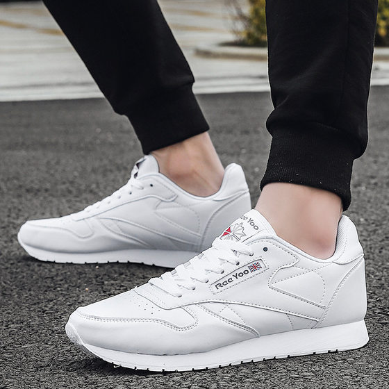 2024 Spring and Autumn Leather Cross-border Couple Forrest Gump Shoes Large Size 46 Size Lightweight Running Shoes AliExpress Foreign Trade Sports Shoes