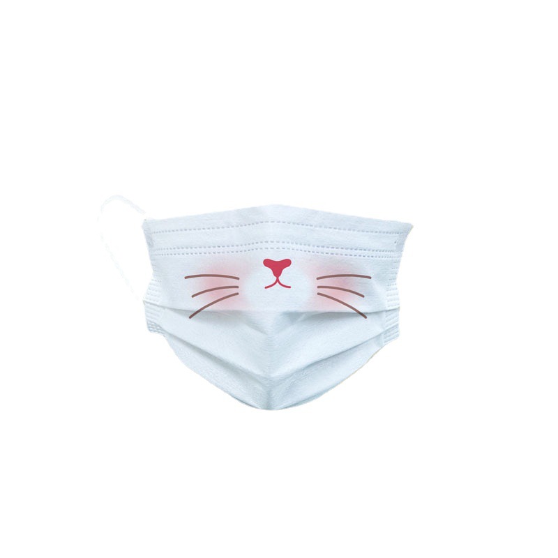 Adult Animal Funny Disposable Printed Blush Mask Cat Cute Wind Funny Mask Animal Face Mask