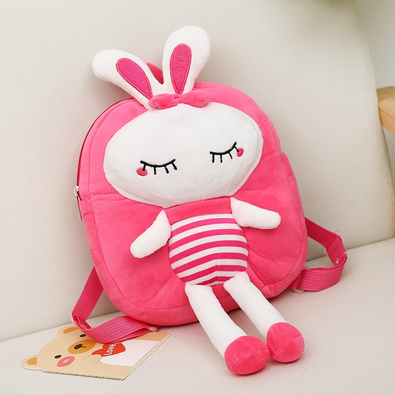 Kindergarten preschool baby class schoolbag outdoor leisure cartoon backpack long leg rabbit schoolbag cross-border supply