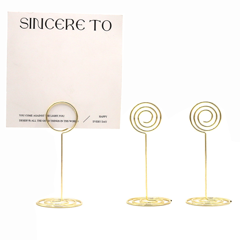 Peacock round message holder wedding seat holder desktop iron metal ornaments love clip hotel round note holder
