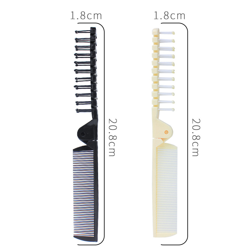High quality plastic folding comb hair comb children's hair comb shape comb dense tooth comb travel compact portable wholesale