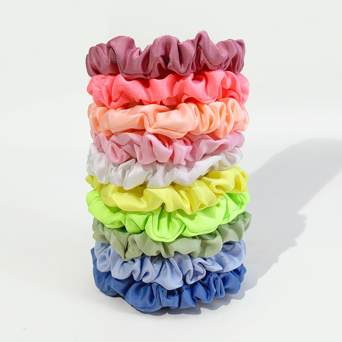 Satin fabric large intestine hair band hair accessories hair rope European and American cross-border Women's rubber band set simple hair rope headdress wholesale