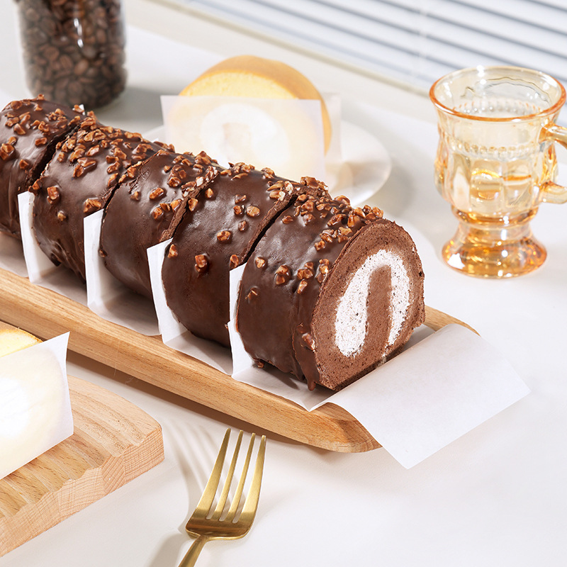 Cake Roll Separator Paper Swiss Roll Oil-proof Oil-proof Hand-grip Paper Baking Square Cake Roll Special Edge Packaging Bracket