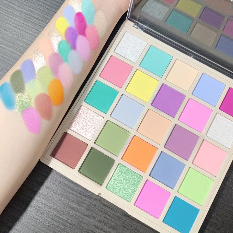 Capel 25 Color Lucky Eye Shadow Macaron Plate Color Stage Makeup Fine Flash Pearlescent Dopamine Summer